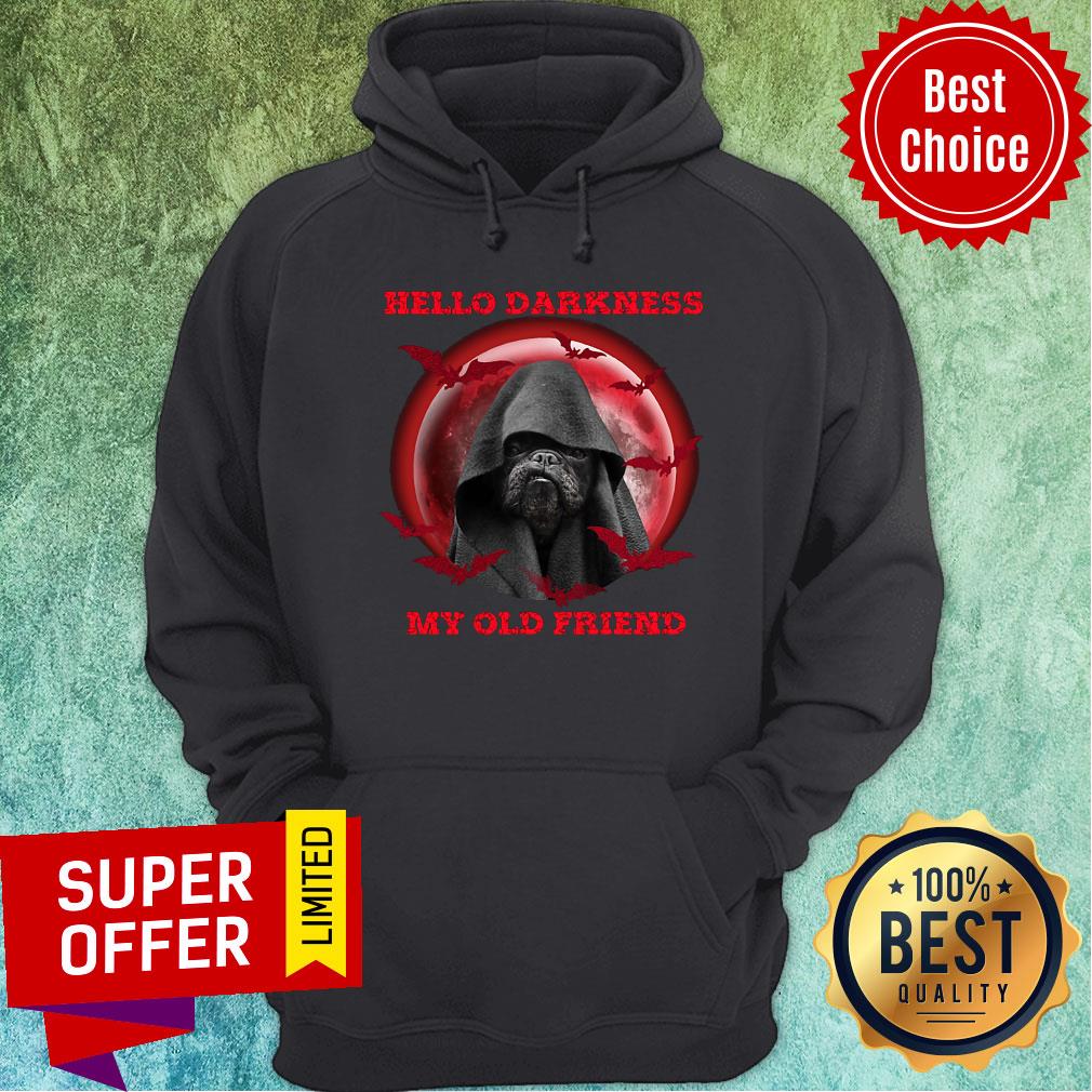 Dog Hello Darkness My Old Friend Blood Moon Shirt