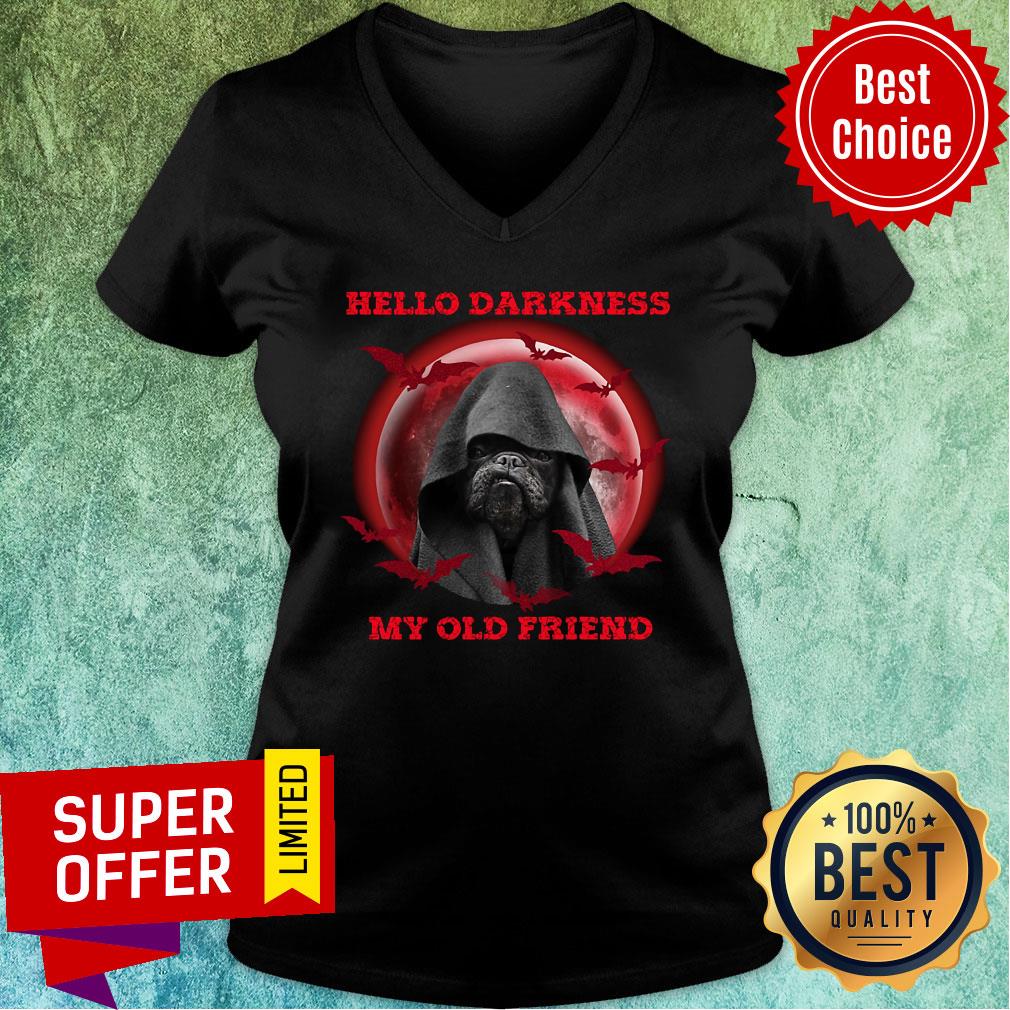 Dog Hello Darkness My Old Friend Blood Moon Shirt