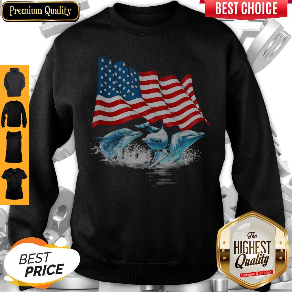 Dolphins American Flag Independence Day Shirt