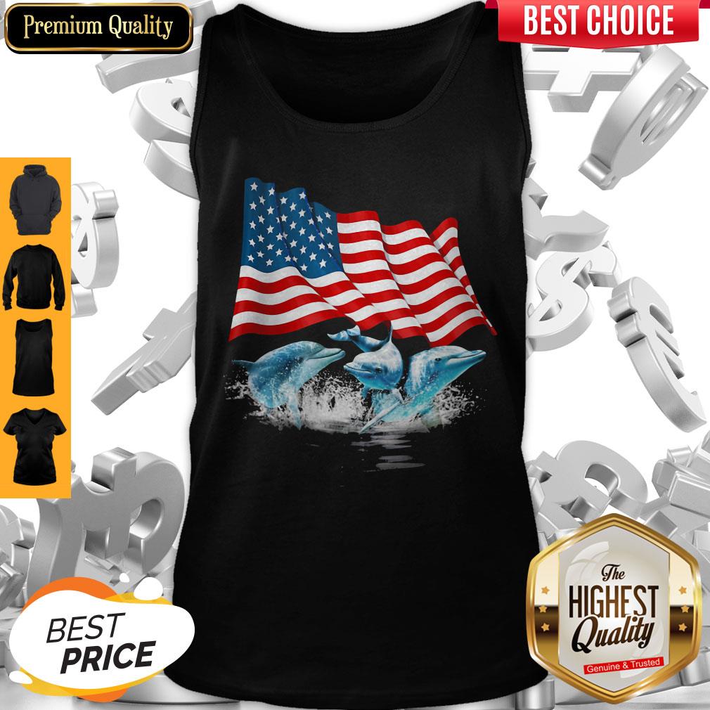 Dolphins American Flag Independence Day Shirt