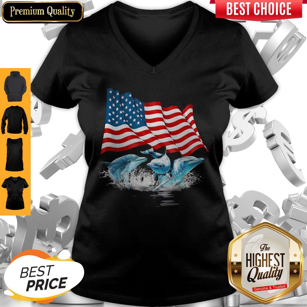 Dolphins American Flag Independence Day Shirt