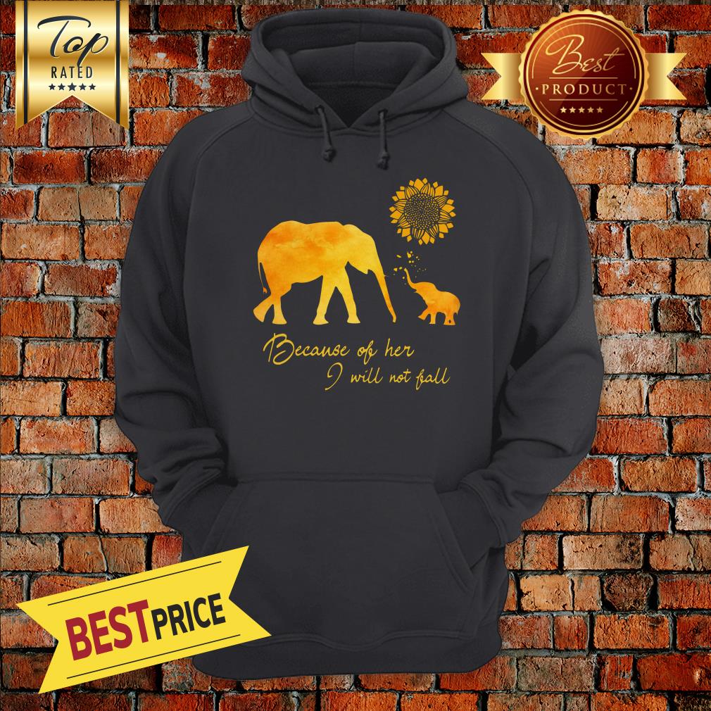Elephant Flower Because Of Her I Will Not Fall shirt
