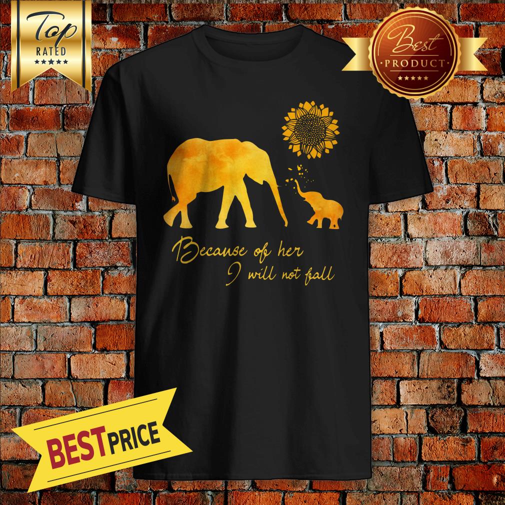 Elephant Flower Because Of Her I Will Not Fall shirt