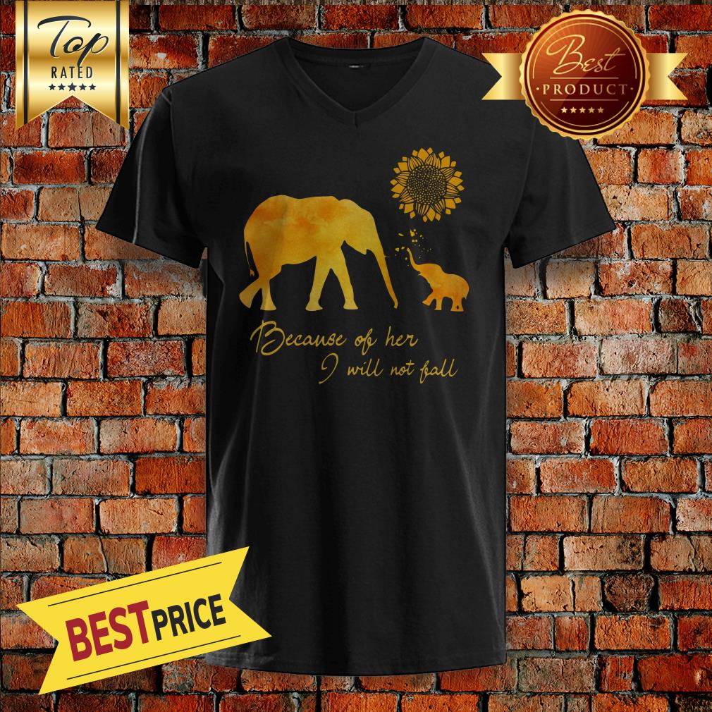 Elephant Flower Because Of Her I Will Not Fall shirt