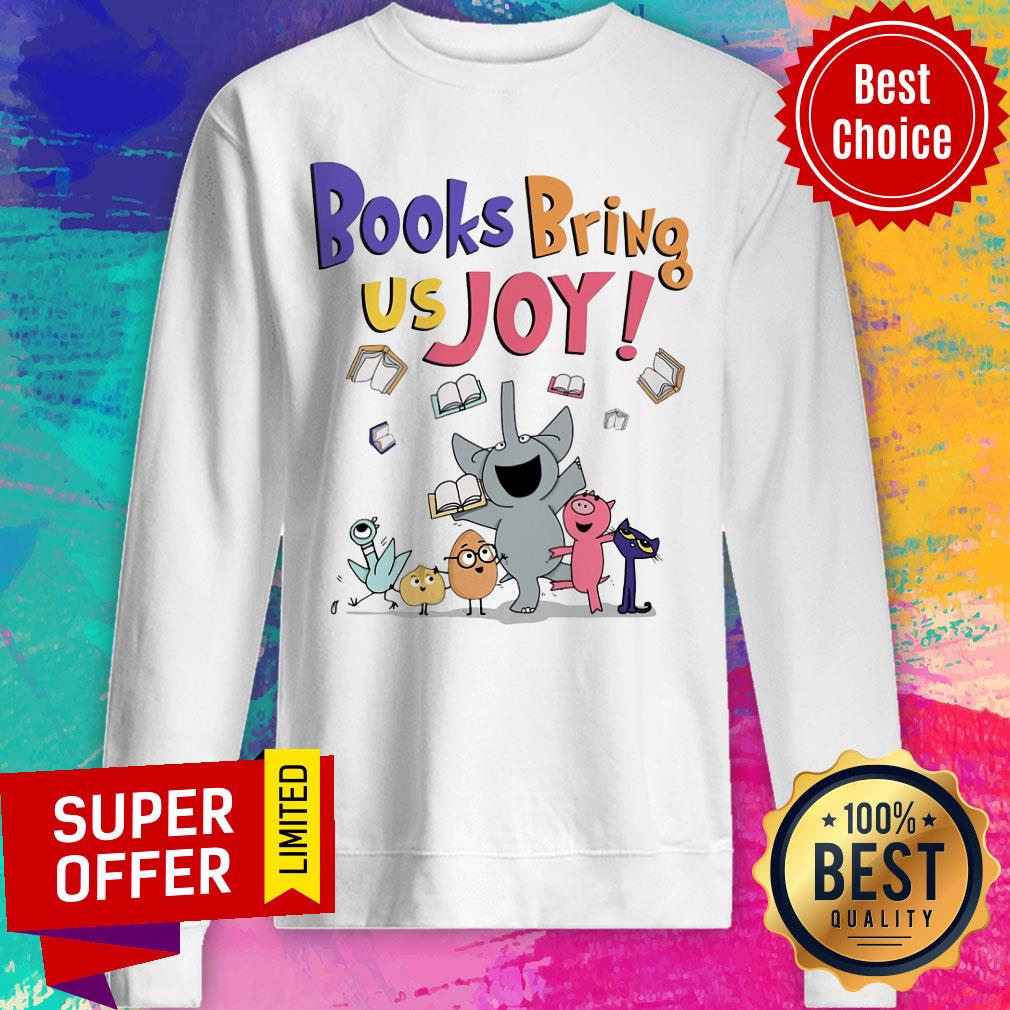 Elephent Cat Pig Books Bring Us Joy Shirt