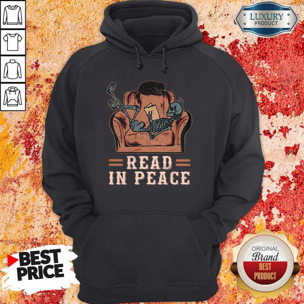Excellent Skeleton Reading Book Read In Peace Halloween Shirt