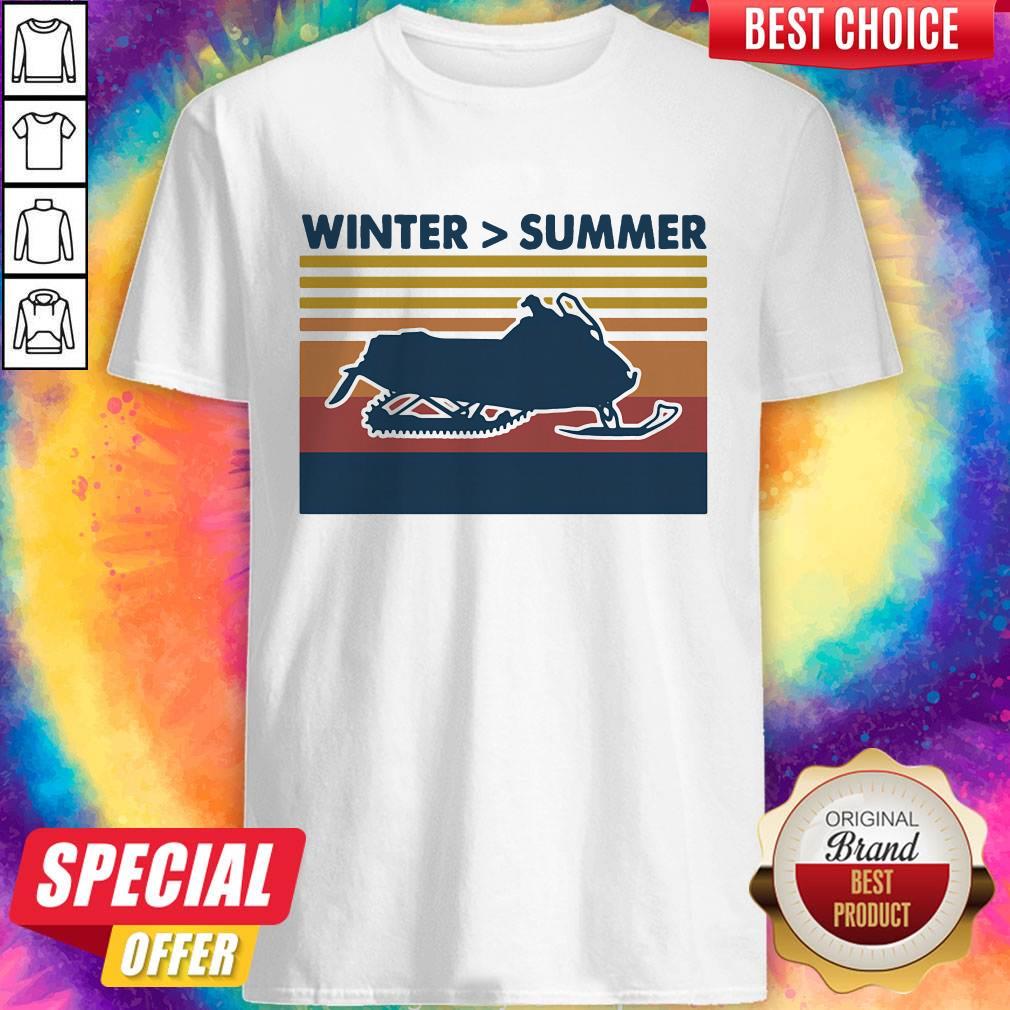 Excellent Snowmobile Winter Summer Vintage Retro Shirt