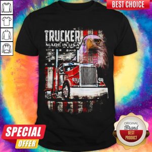 Great Trucker Made In Usa Eagle American Flag Shirt