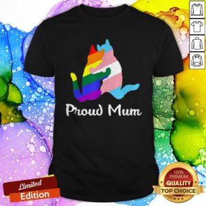 Pretty Proud Mum LGBT Gay Pride Month Rainbow Flag Shirt
