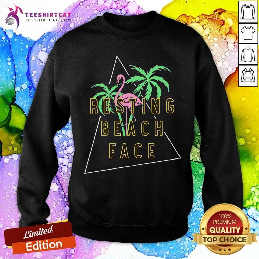 Flamingo Resting Beach Face Shirt