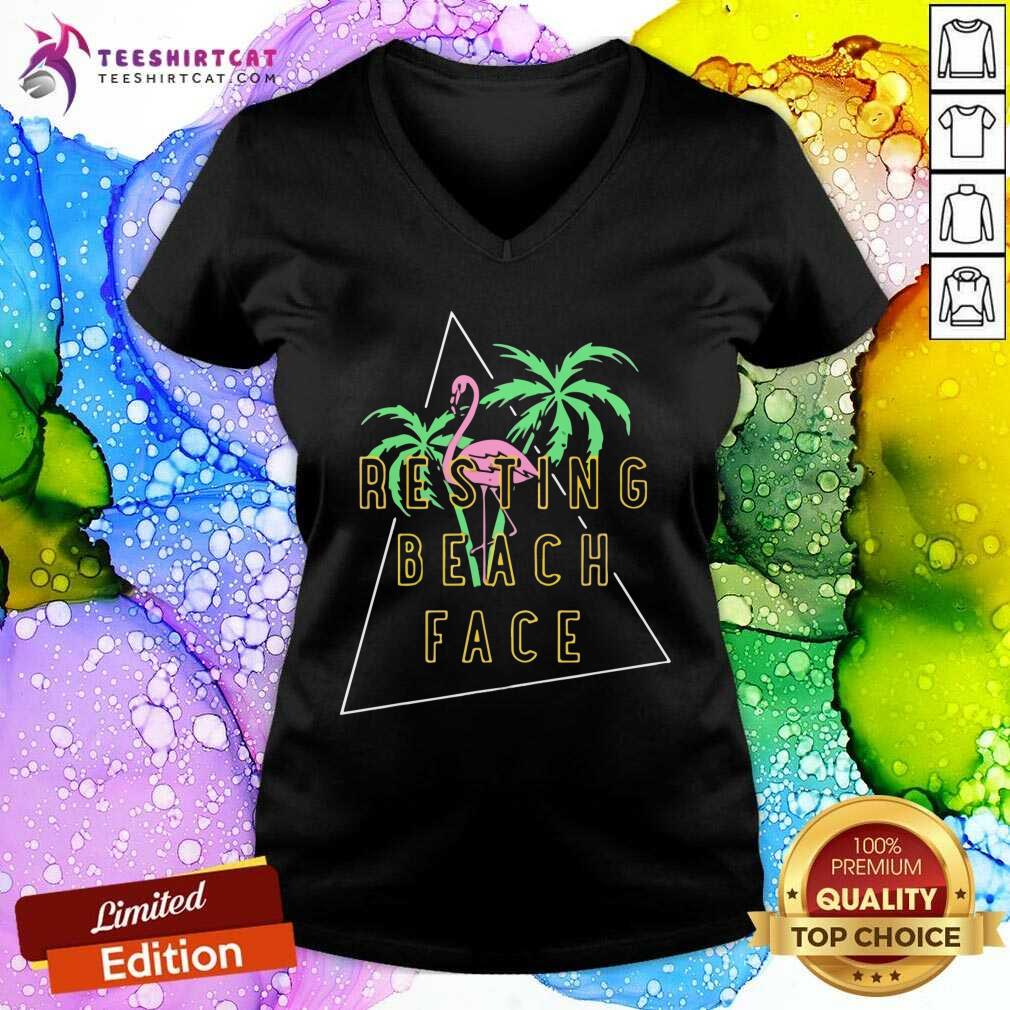 Flamingo Resting Beach Face Shirt