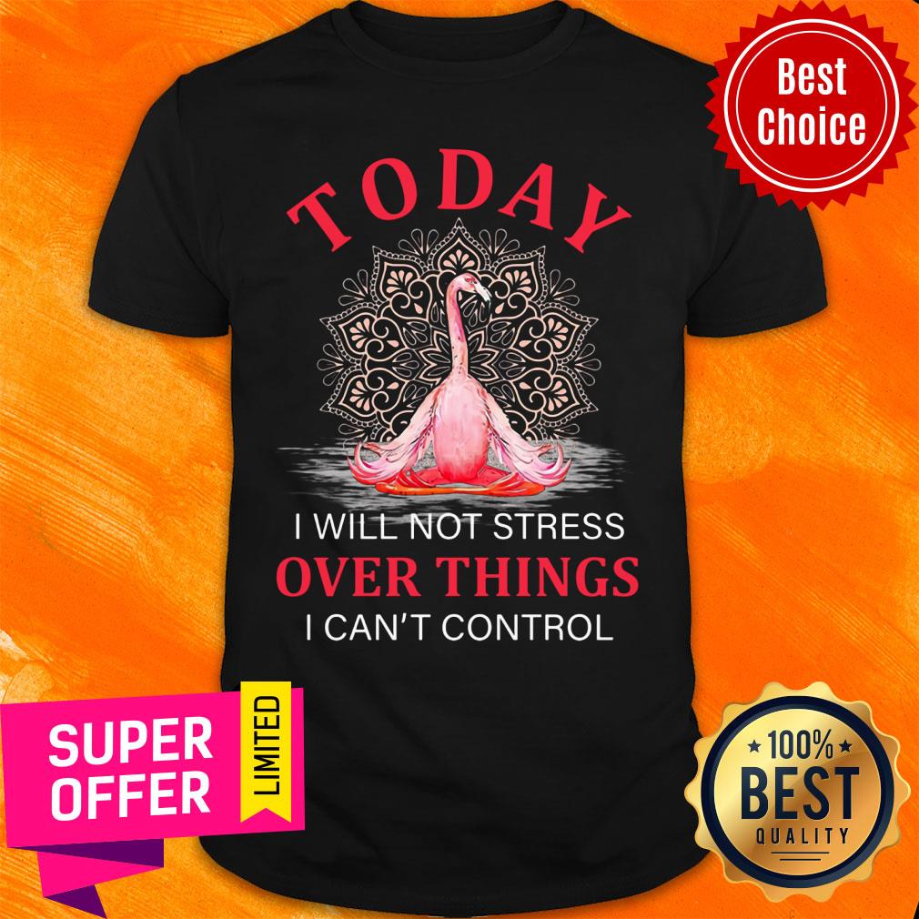 Flamingo Today Yoga Over Things Cant Control Shirt