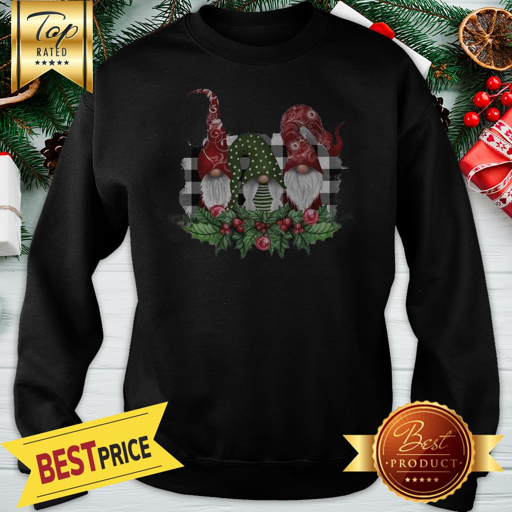 Floral Polka Dot Grid Printed Gnomies Shirt