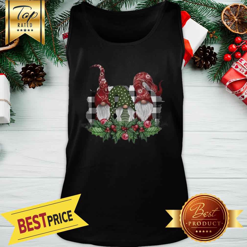 Floral Polka Dot Grid Printed Gnomies Shirt