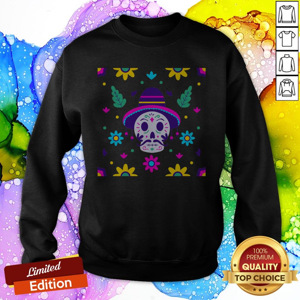 Floral Skull Dia De Los Muertos Day Of The Dead Shirt