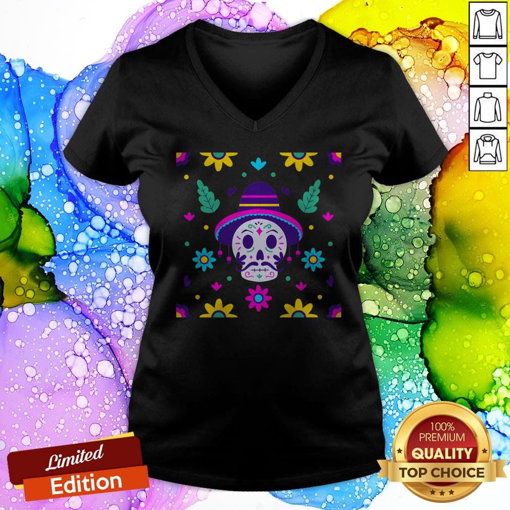 Floral Skull Dia De Los Muertos Day Of The Dead Shirt