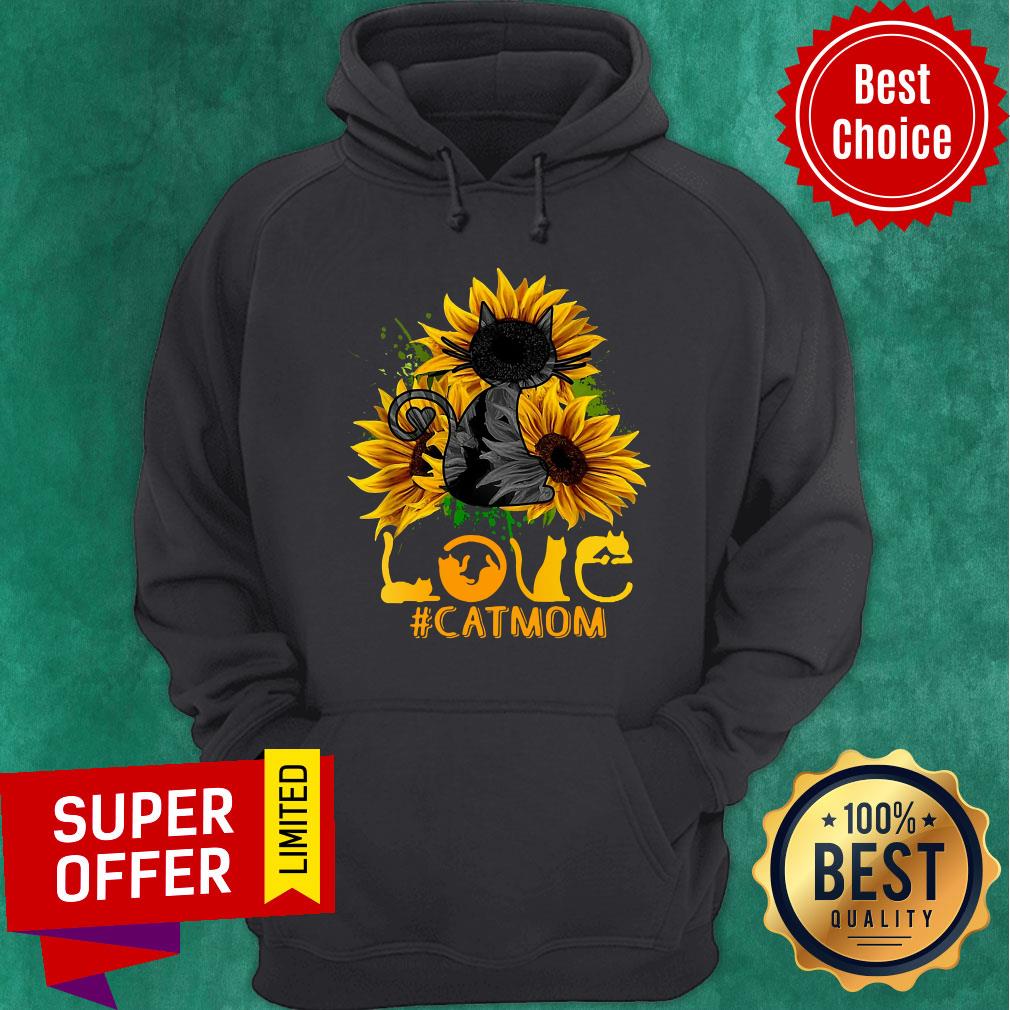 Flower Love Black Cat Mom Classic Shirt