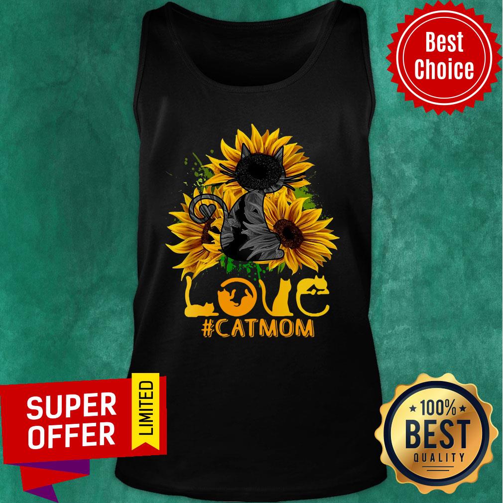 Flower Love Black Cat Mom Classic Shirt