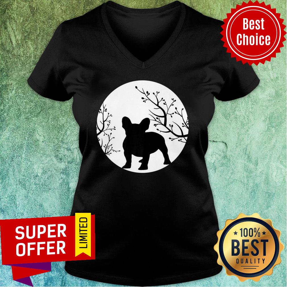 French Bulldog Dog Full Moon Howl Funny Frenchie Lover Shirt