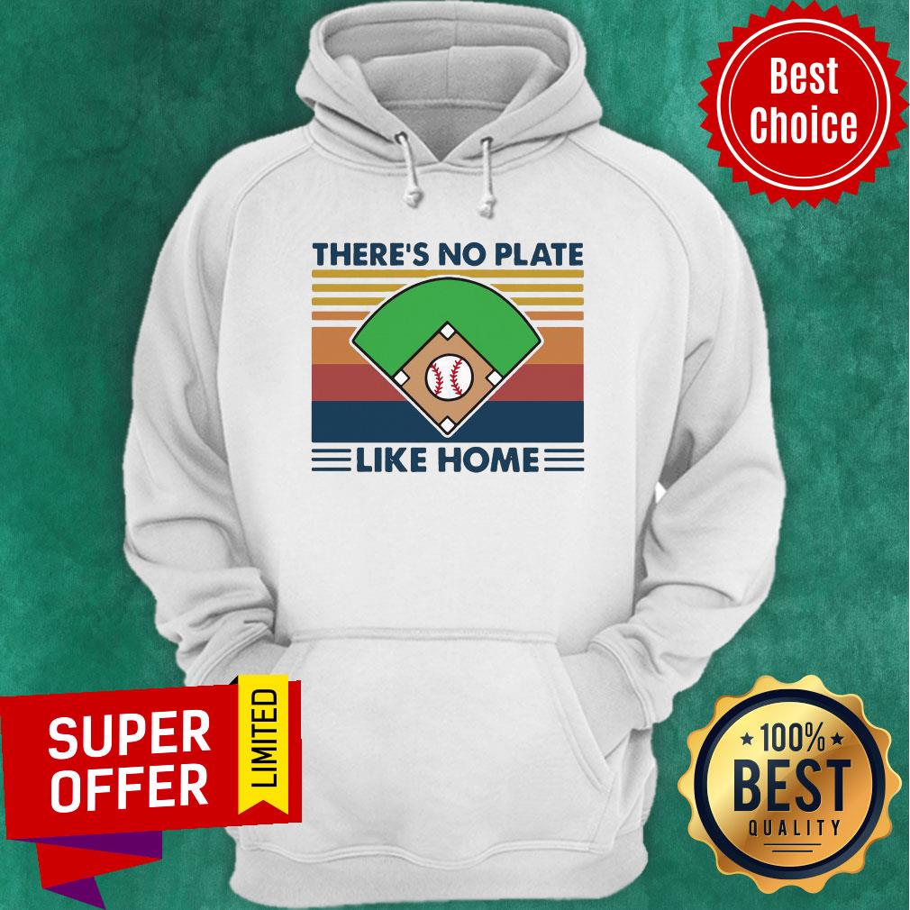 Funny Baseball There’s No Plate Like Home Vintage Retro Shirt