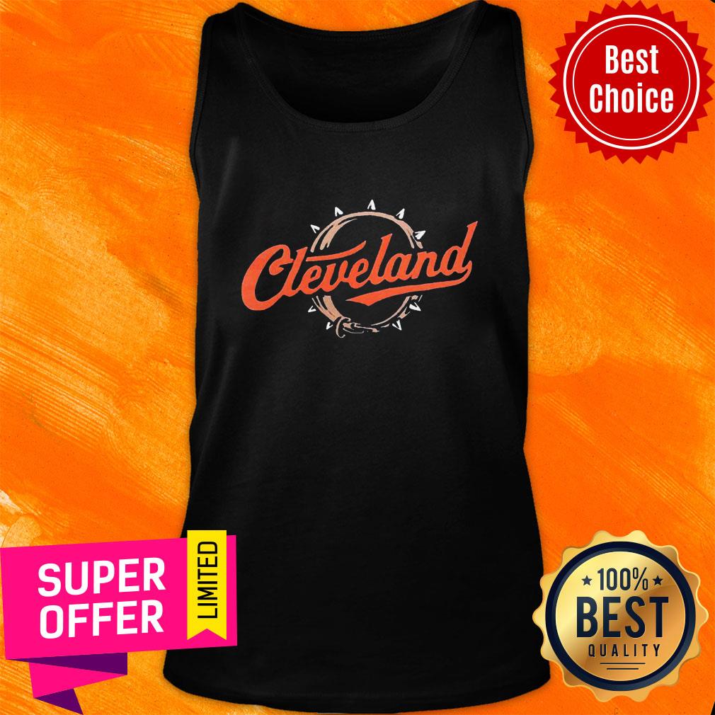 Funny Cleveland Football Script Collar Shirt