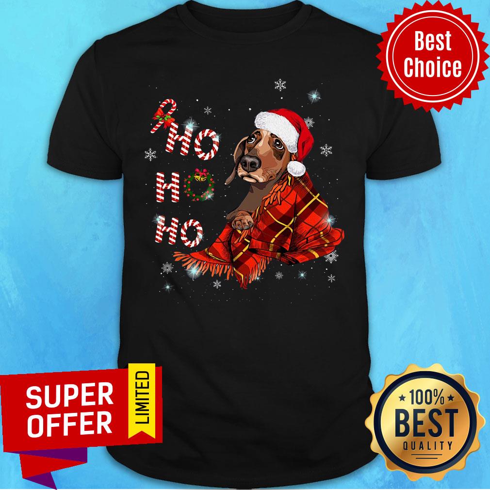 Funny Dachshund Ho Ho Ho Christmas Shirt