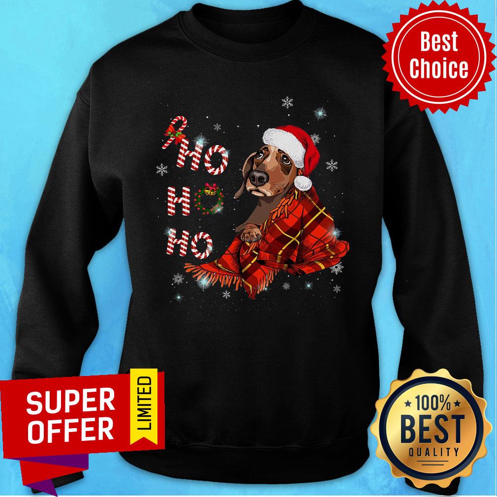 Funny Dachshund Ho Ho Ho Christmas Shirt