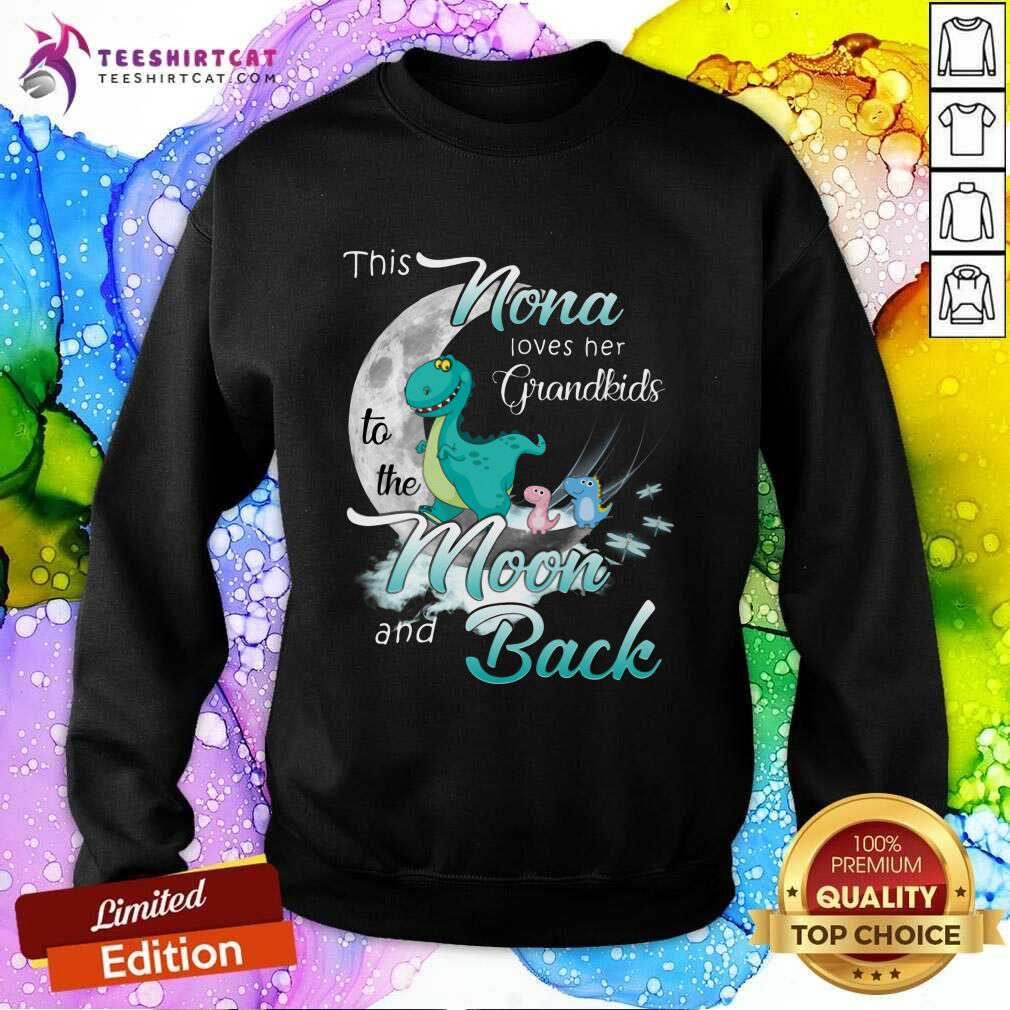 Funny Dinosaurs This Nona Loves Her Grandkids Moon And Back Shirt