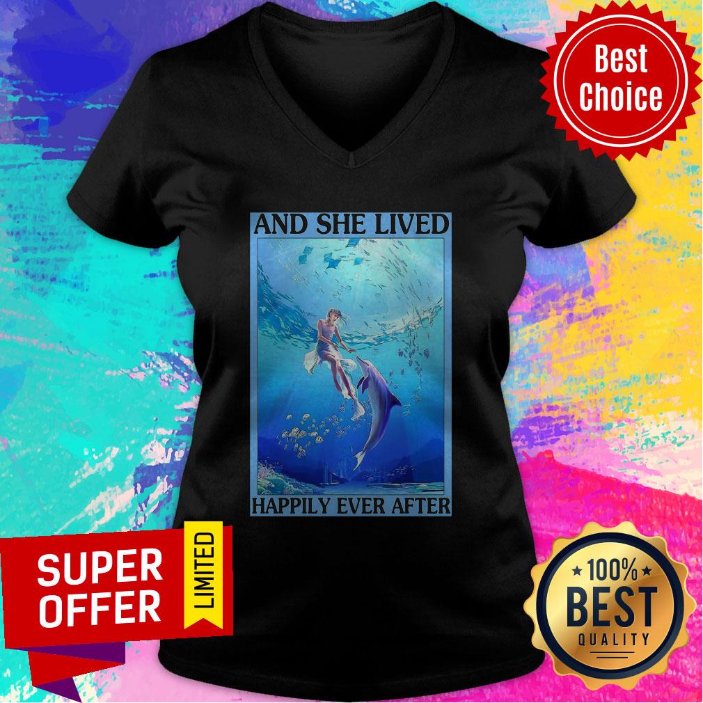 Funny Dolphin And She Lived Happily Ever After Poster Vertical Poster Shirt