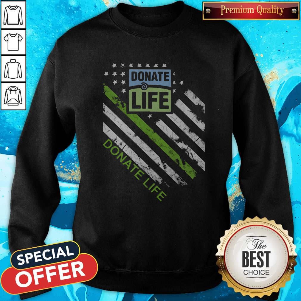 Funny Donate Life America Flag Shirt