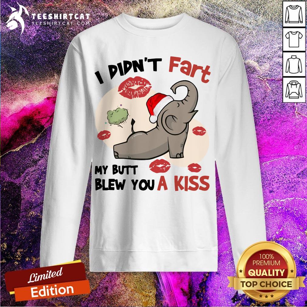 Funny Elephant I Didn't Fart My Butt Blew You A Kiss Shirt