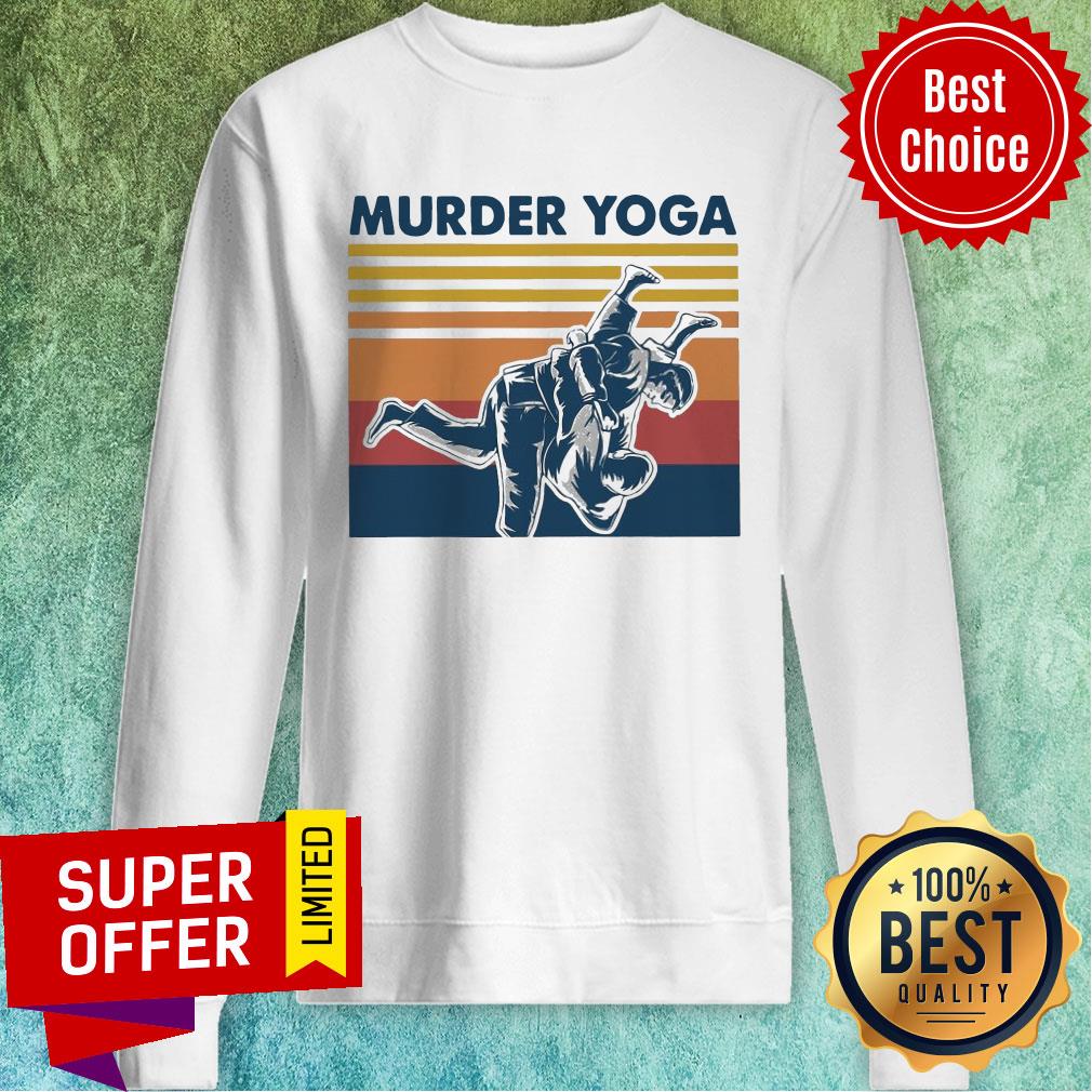 Funny Jiu Jitsu Murder Yoga Vintage Shirt