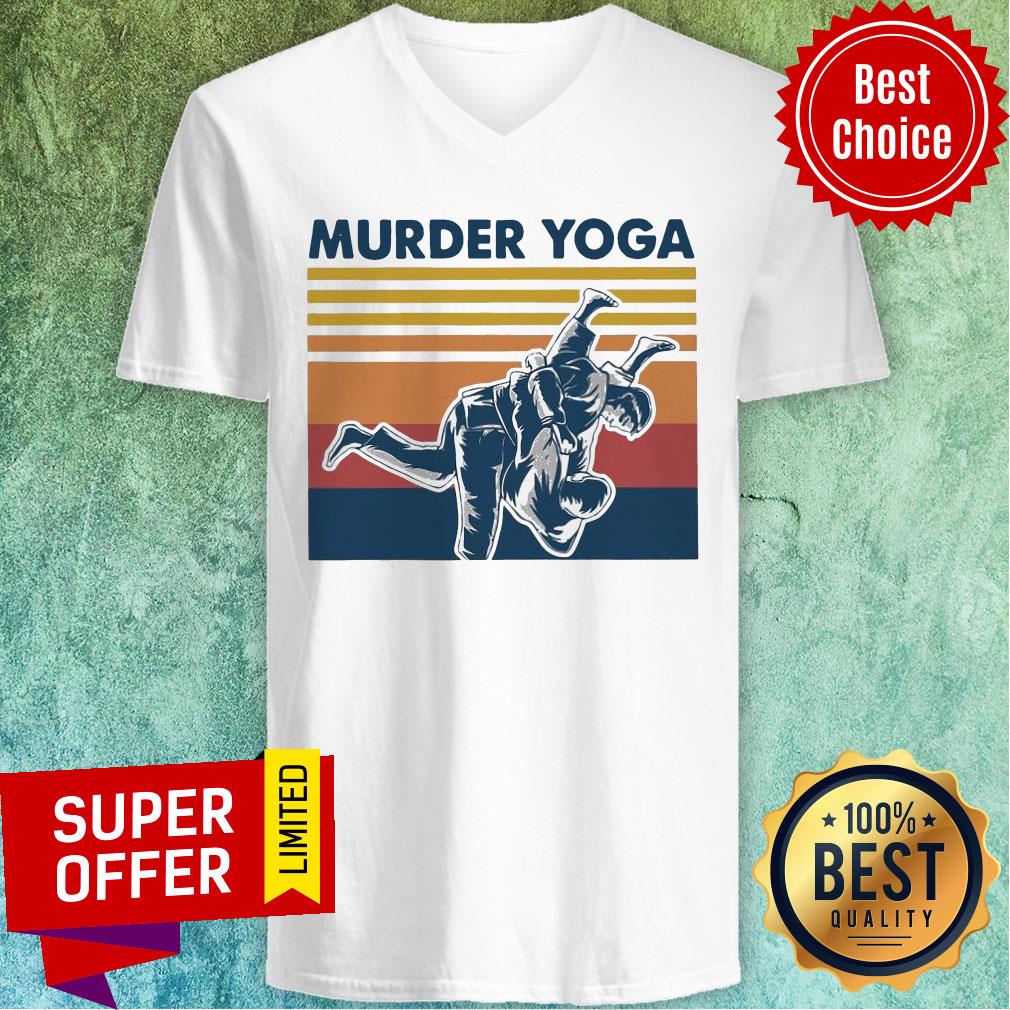 Funny Jiu Jitsu Murder Yoga Vintage Shirt