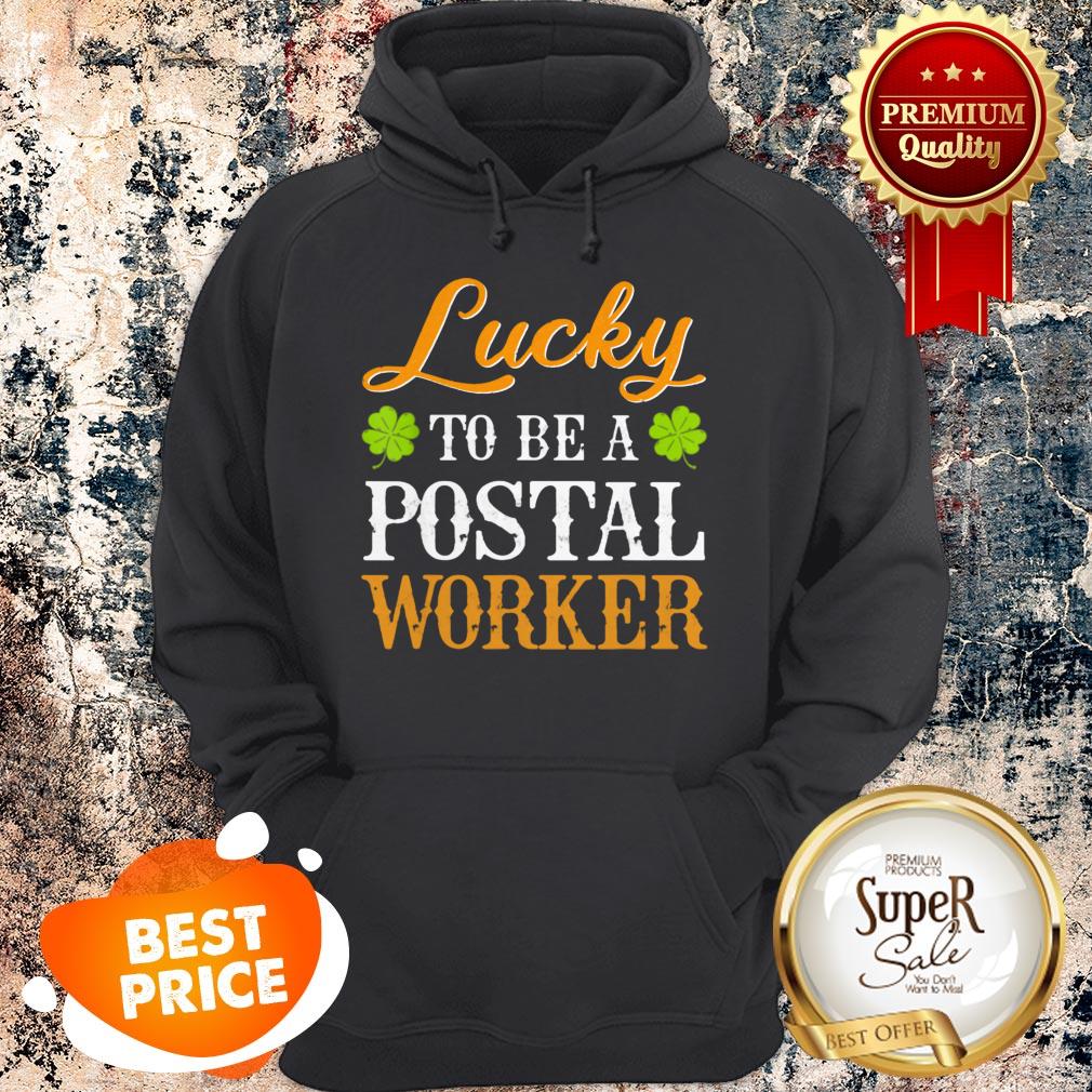 Funny Lucky To Be A Postal Worker Shamrock St Patrick’s Day Shirt