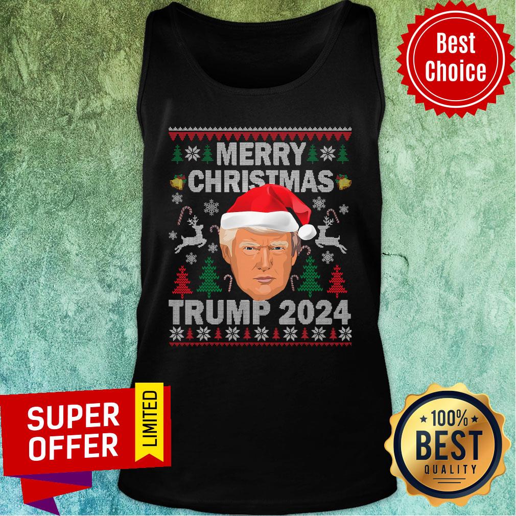 Funny Merry Christmas Trump 2024 Wear Hat Santa President Shirt