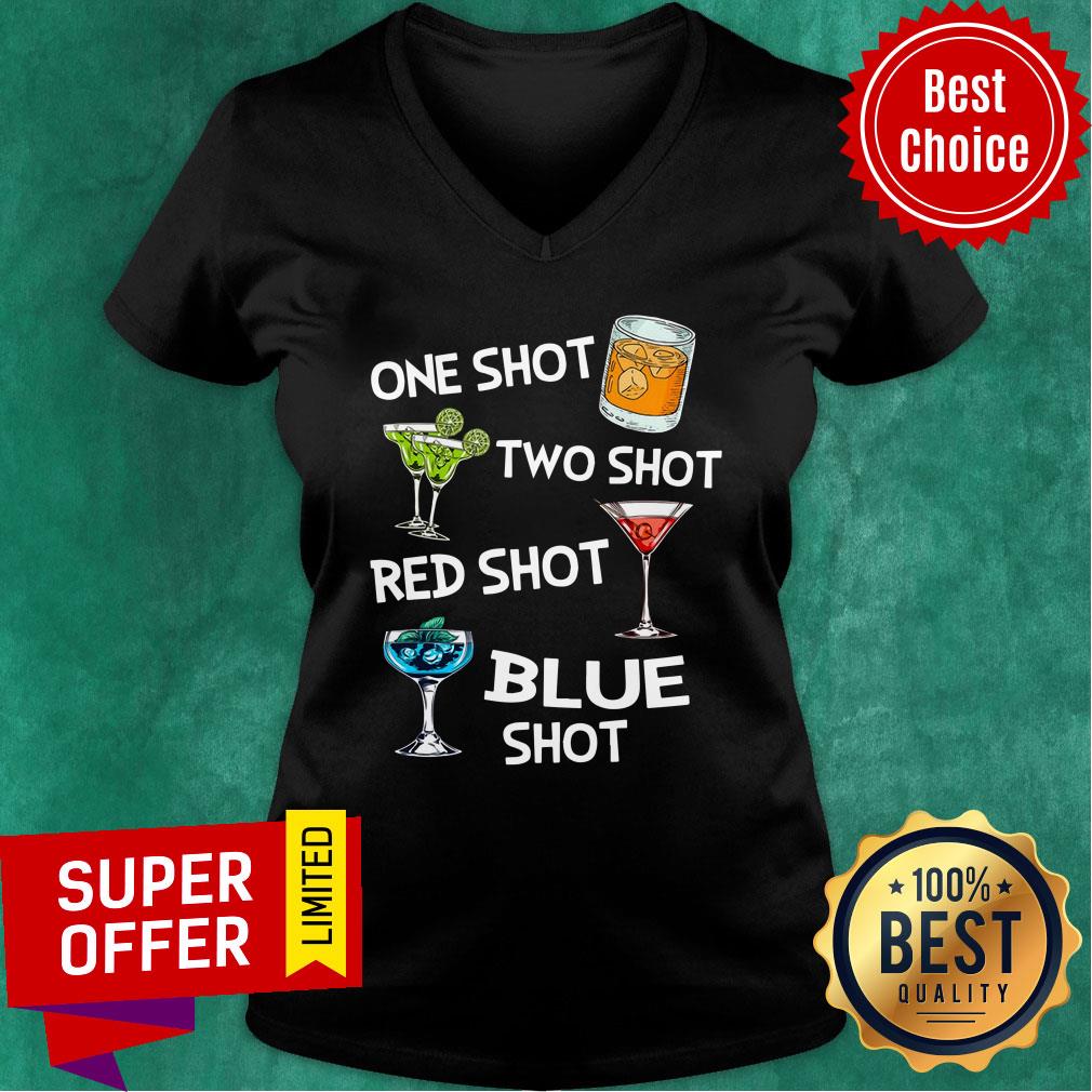 Funny One Shot Two Shot Red Shot Blue Shot Wine Shirt