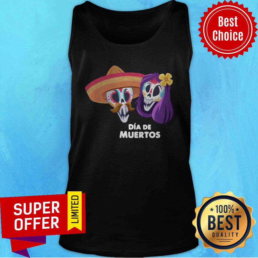 Funny Sugar Skull Couple Day Of The Dead Dia De Muertos Shirt