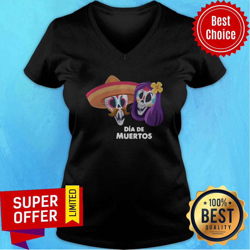 Funny Sugar Skull Couple Day Of The Dead Dia De Muertos Shirt