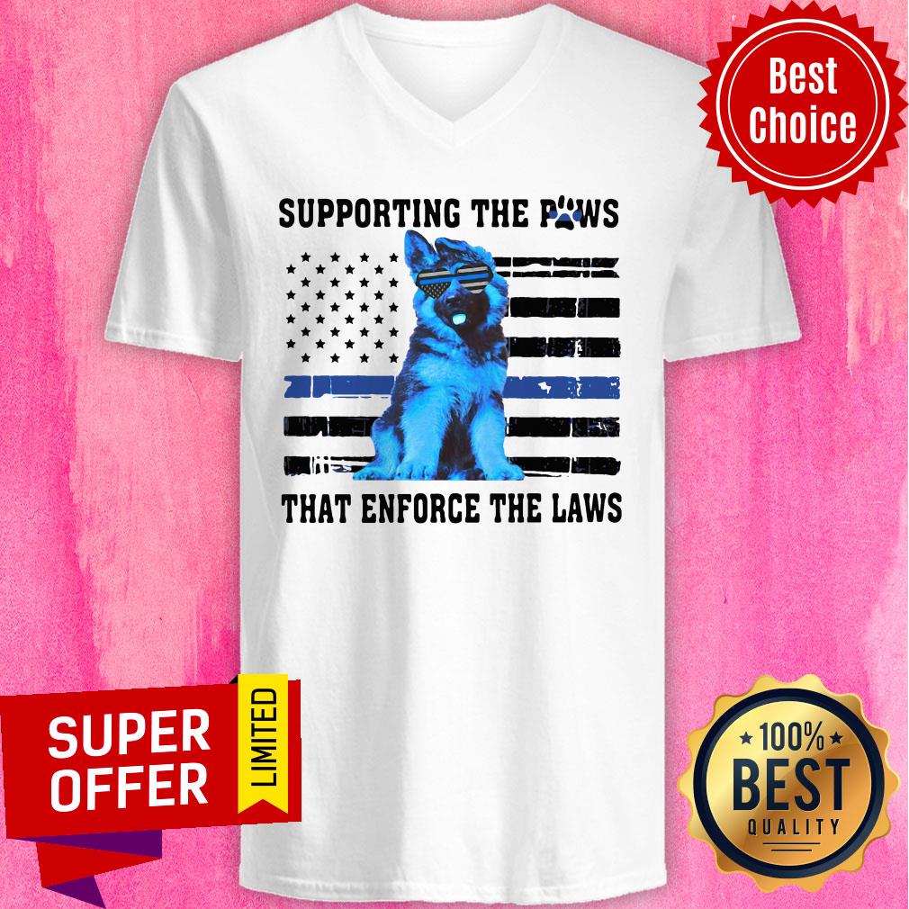 Funny Supporting The Paws That Enforce The Laws Shirt