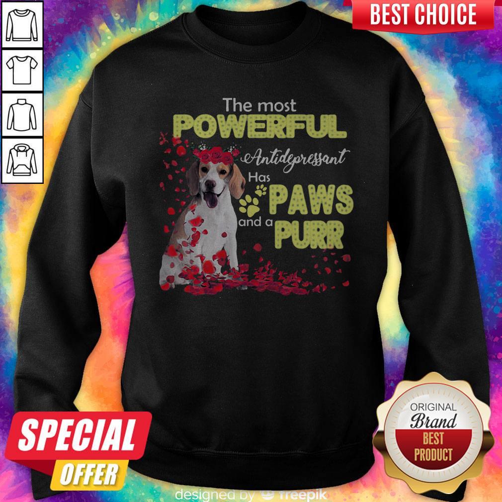 Funny The Most Powerful Antidepressant Has Paws And A Purr Shirt