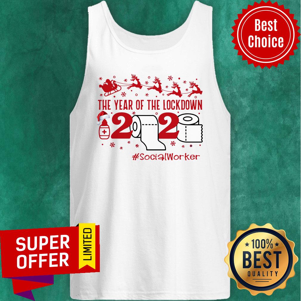 Funny The Year Of The Lockdown 2020 #SocialWoker Christmas Shirt