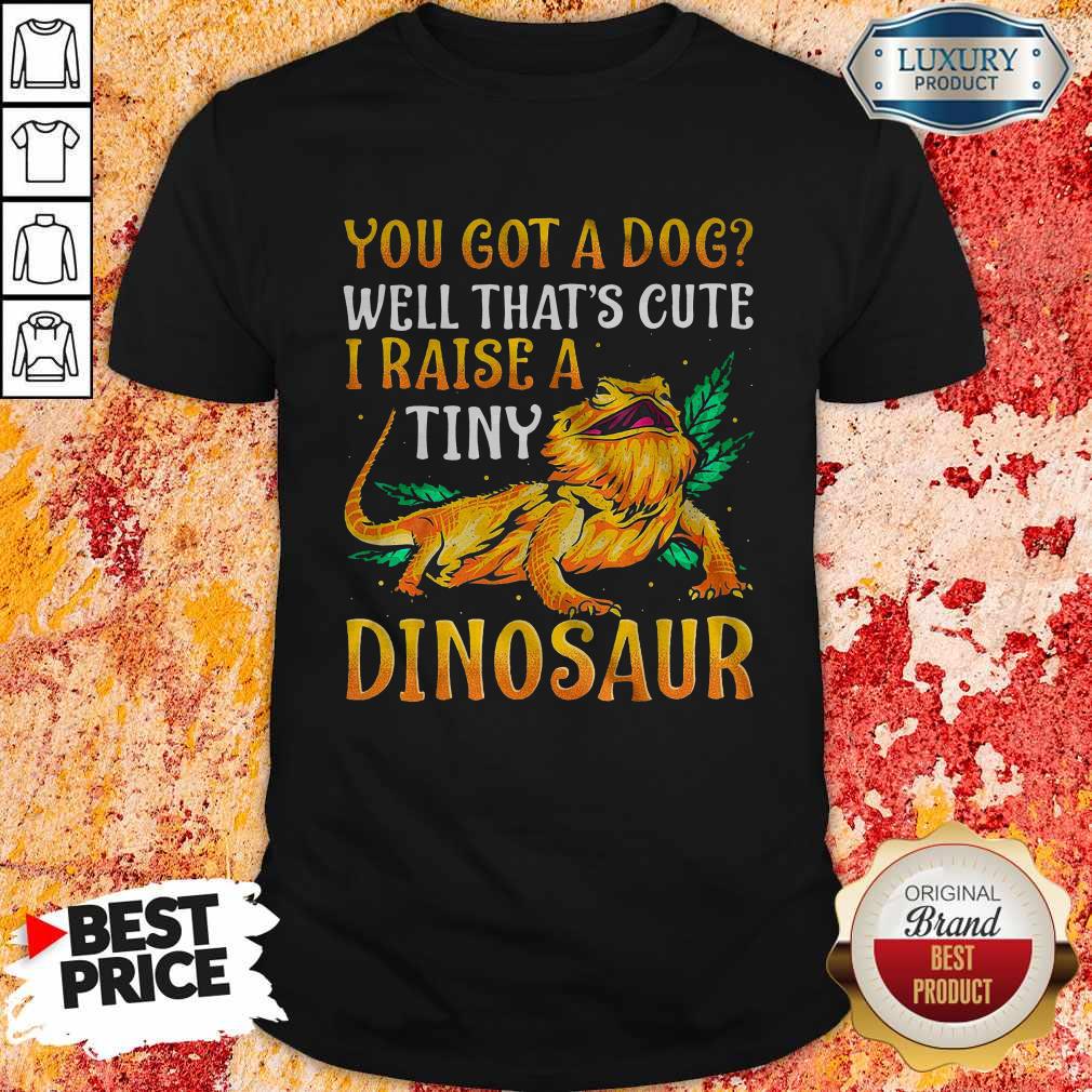 Funny You Got A Dog Well That’s Cute I Raise A Tine Dinosaur Shirt