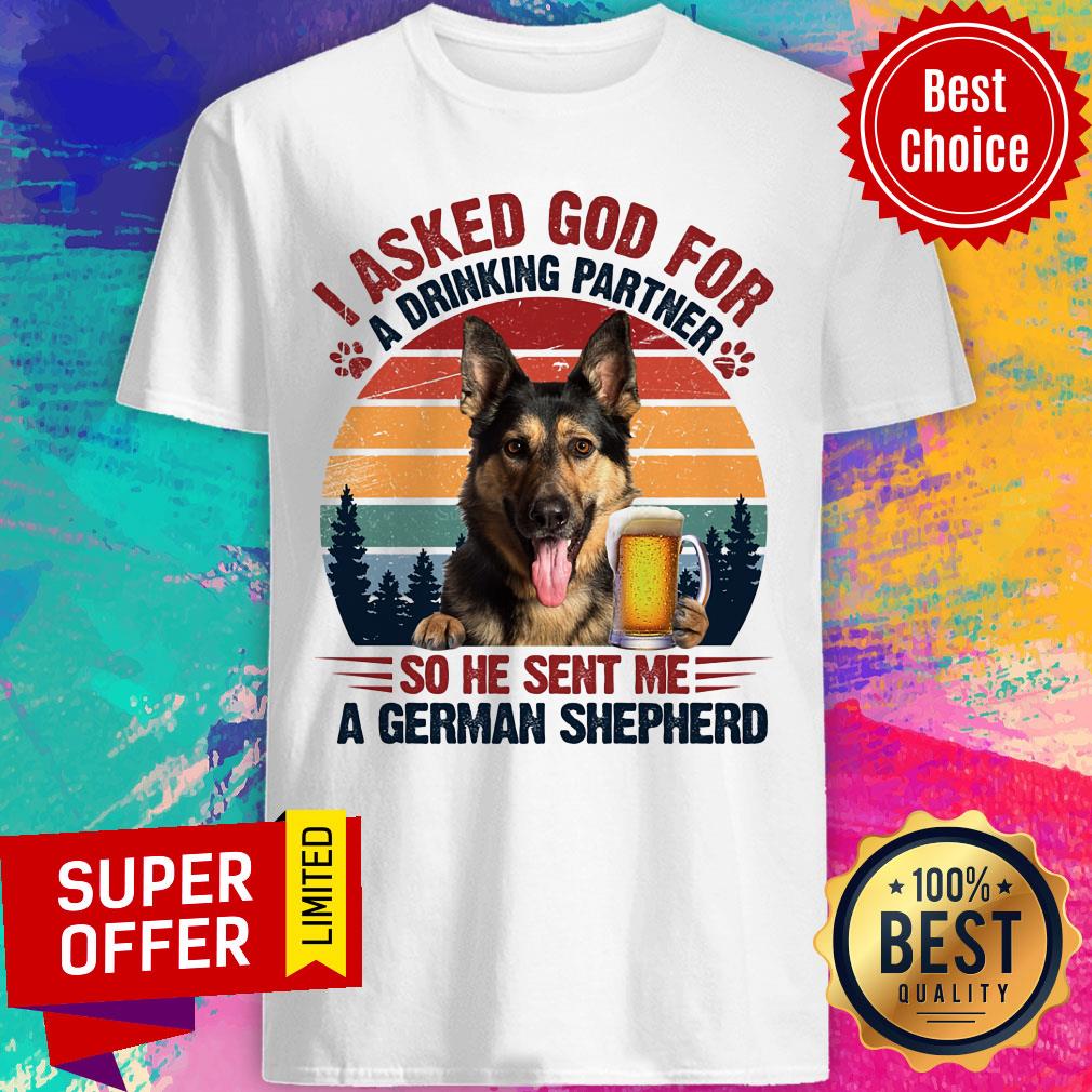 German Shepherd Beer Drinking Partner Shirt