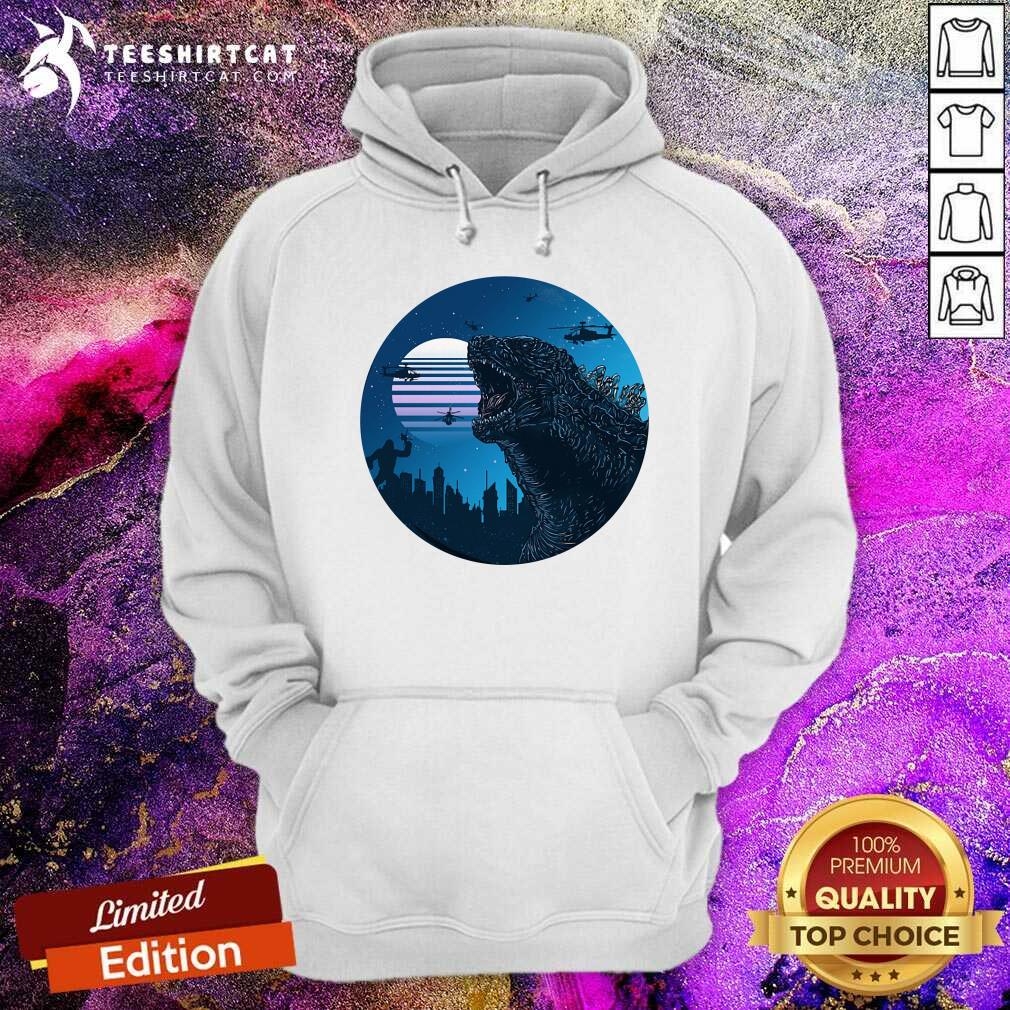 Godzilla Vintage Retro Moon Shirt