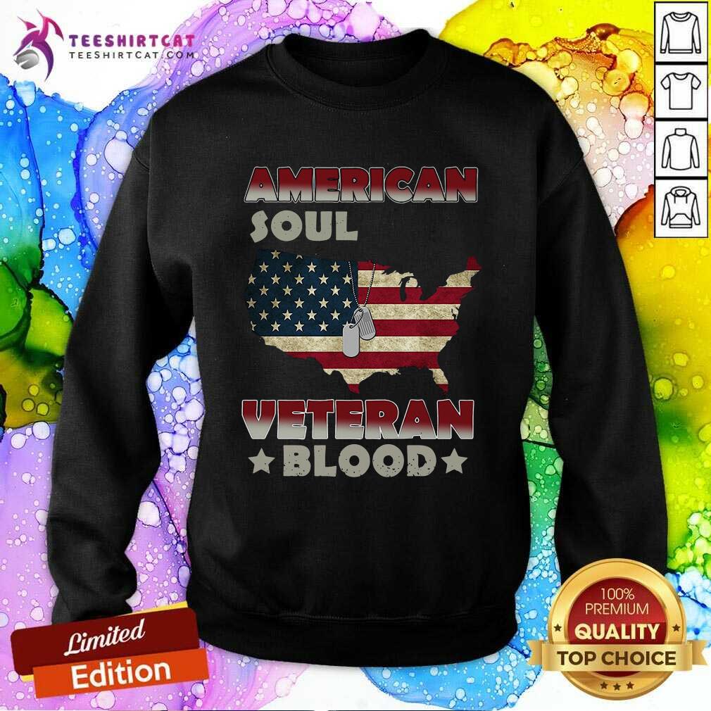 Good American Flag Soul Veteran Blood Shirt