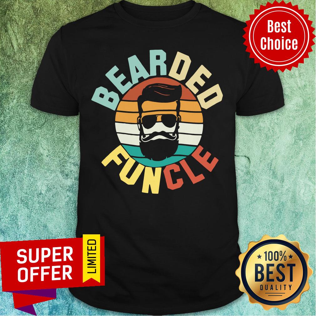 Good Cool Bearded Funcle Funny Uncle Vintage Retro Shirt
