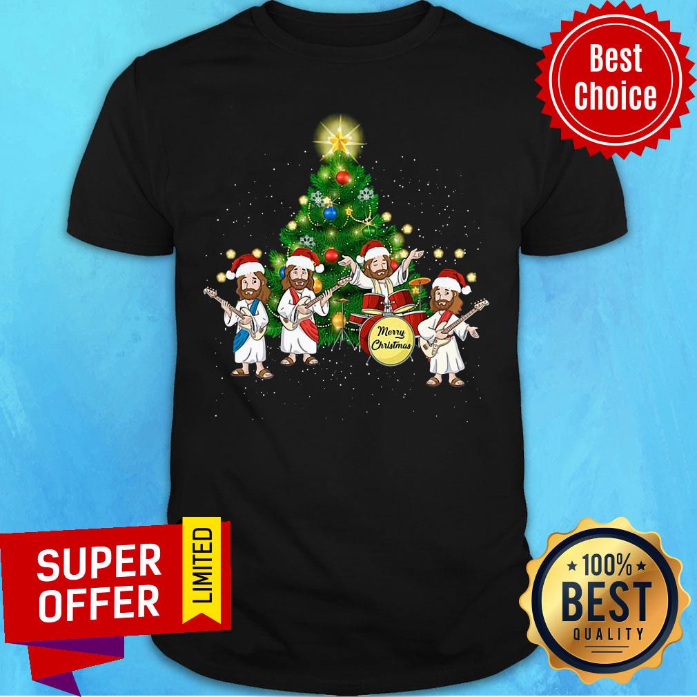 Good Jesus Rock Band Merry Christmas Shirt