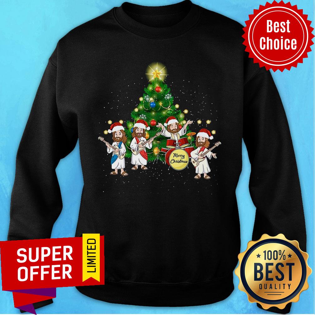 Good Jesus Rock Band Merry Christmas Shirt