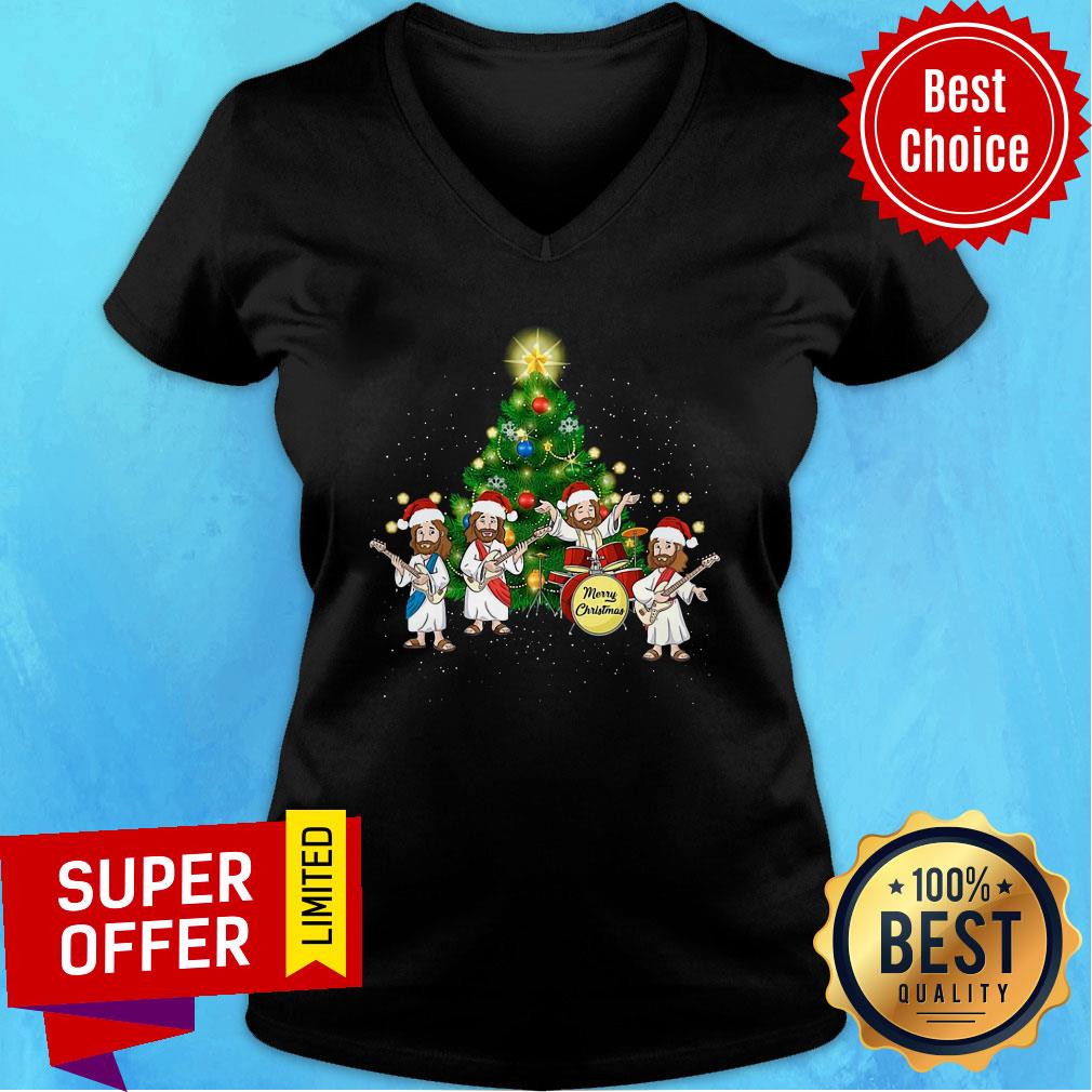 Good Jesus Rock Band Merry Christmas Shirt