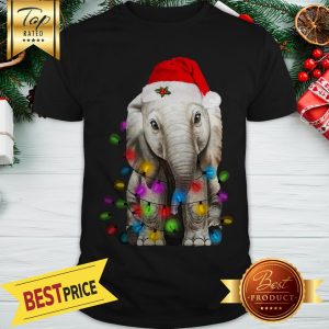Merry Christmas Elephant String Light Shirt
